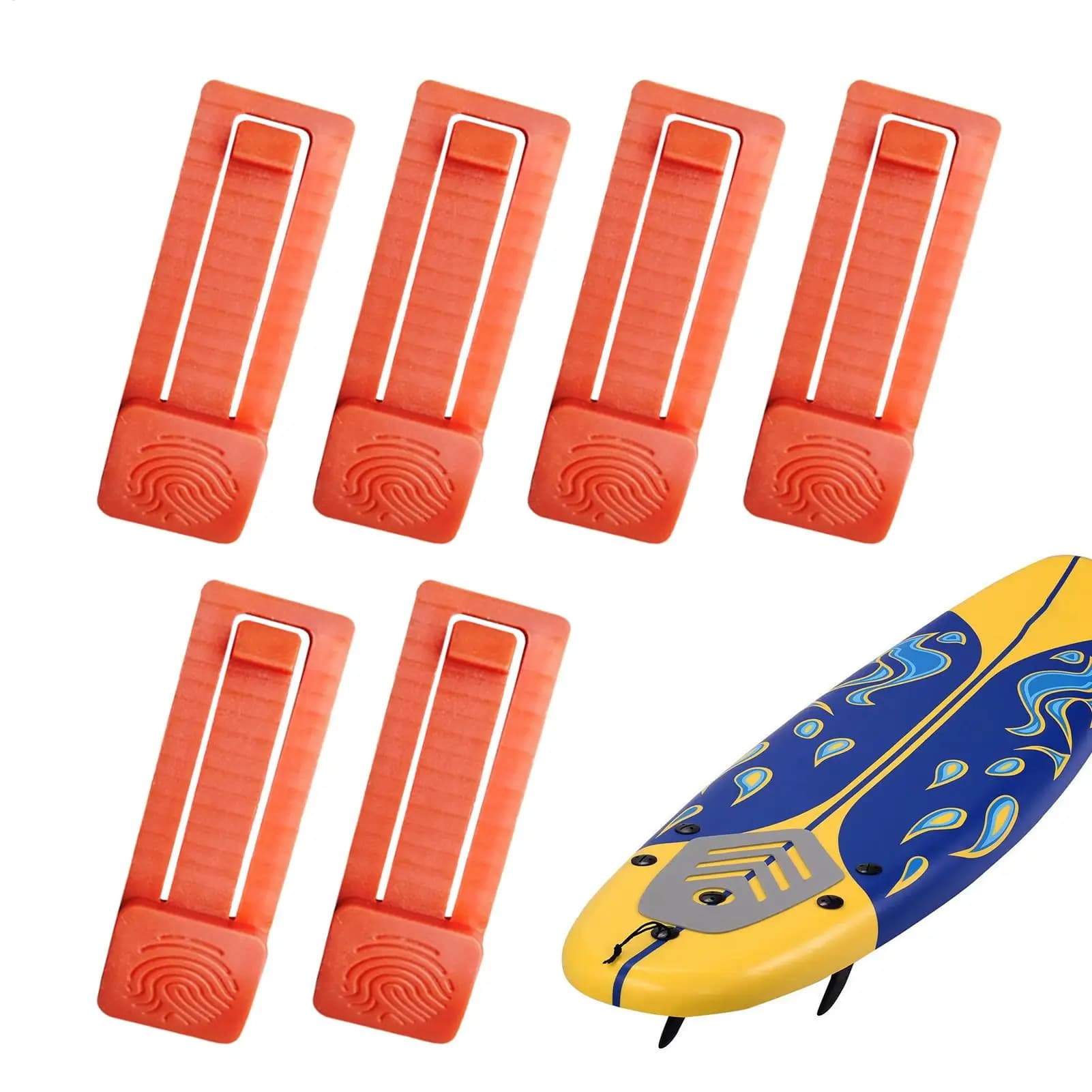 Paddle Board Fin Clip 6Pcs Quick Release Fin Base Pin Replacement Surfboard Fin Buckle Screw for Kayak Canoe Beach Accessories
