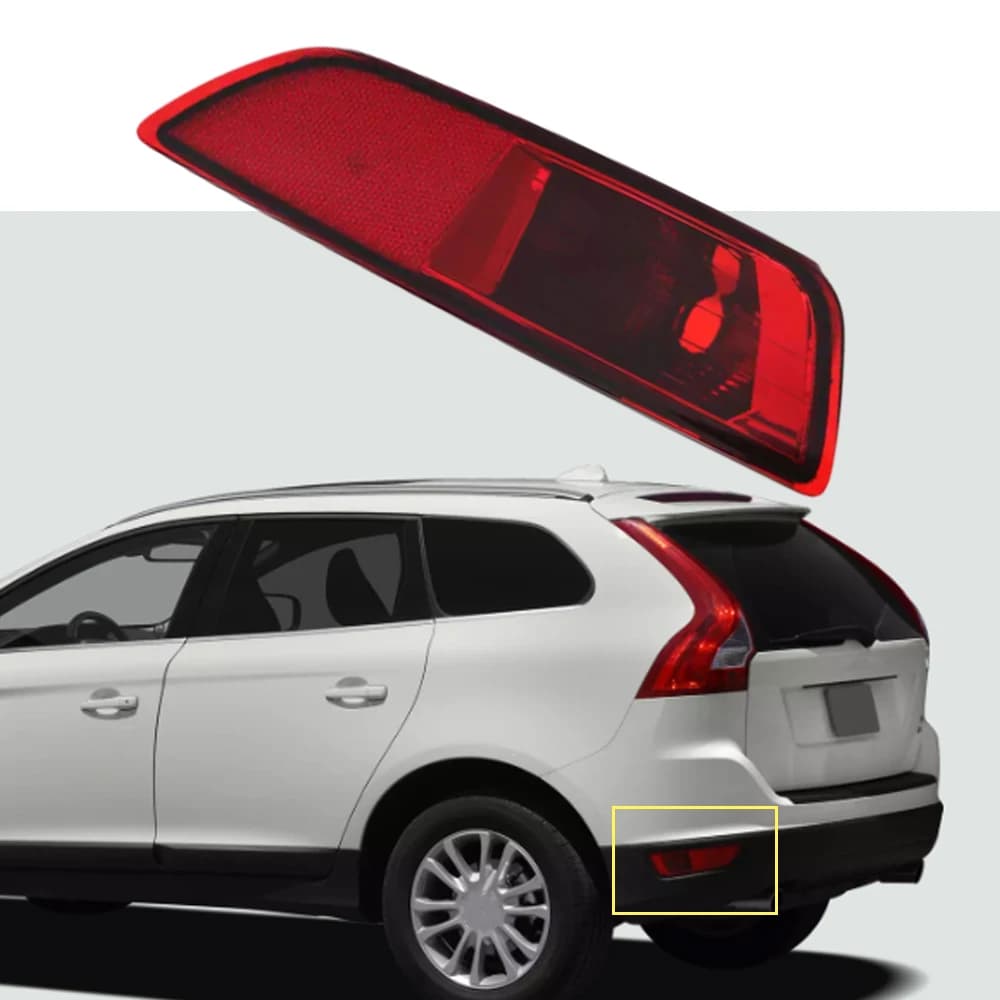 Per Volvo XC60 2008 2009 2011 2012 2013 Auto Paraurti Posteriore Riflettore Luce Della Lampada Della Copertura Direzione strisce riflettenti 30763322 30763323