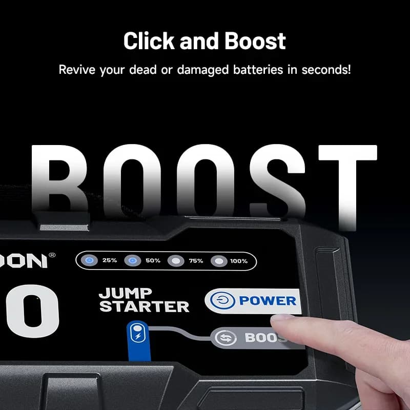 Avviatore di Emergenza TOPDON V3000 3000A a Prezzo di Fabbrica, Power Bank per Avviamento Auto 3000Amp, Cavi di Avviamento, Booster per Auto