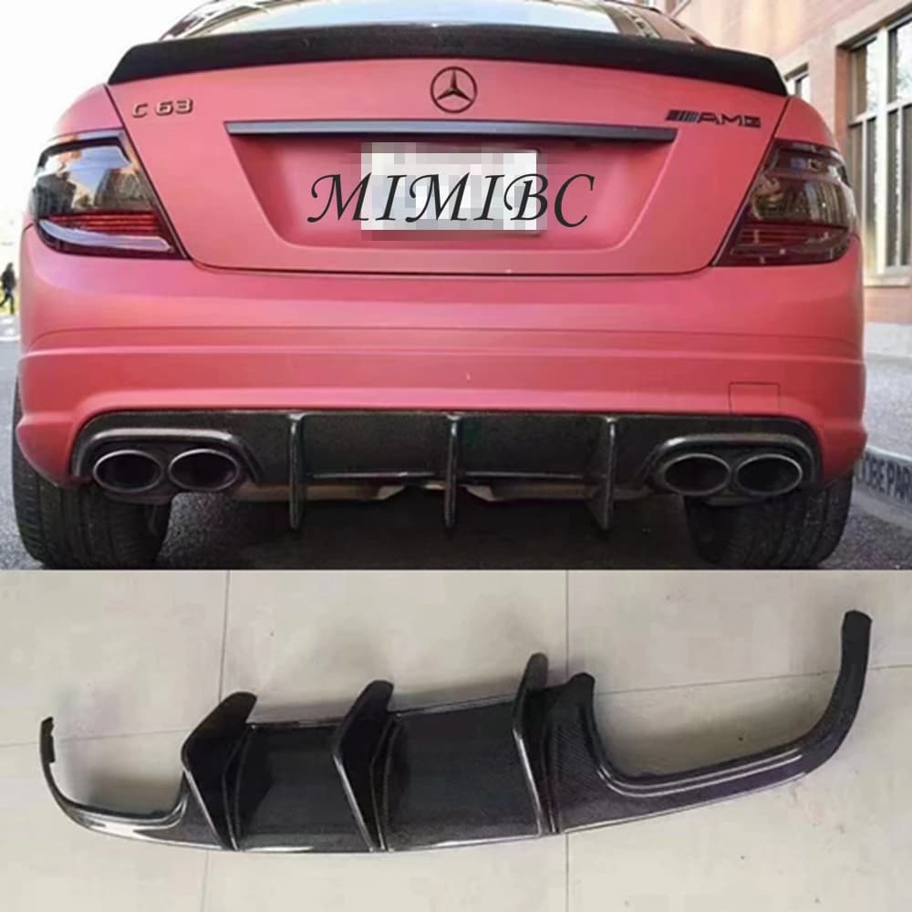 PER Mercedes-Benz Classe C W204 C63 AMG 4 Porte 2007-2011 2014 Facelift Styling In Fibra di Carbonio Auto Paraurti Posteriore Labbro Diffusore