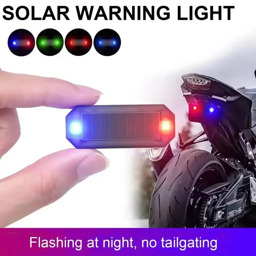 Motociclette Auto Bike Mini LED Avvertimento wireless Antifurto Attenzione Luce Prevenire la collisione della parte posteriore Stroboscopio a energia solare