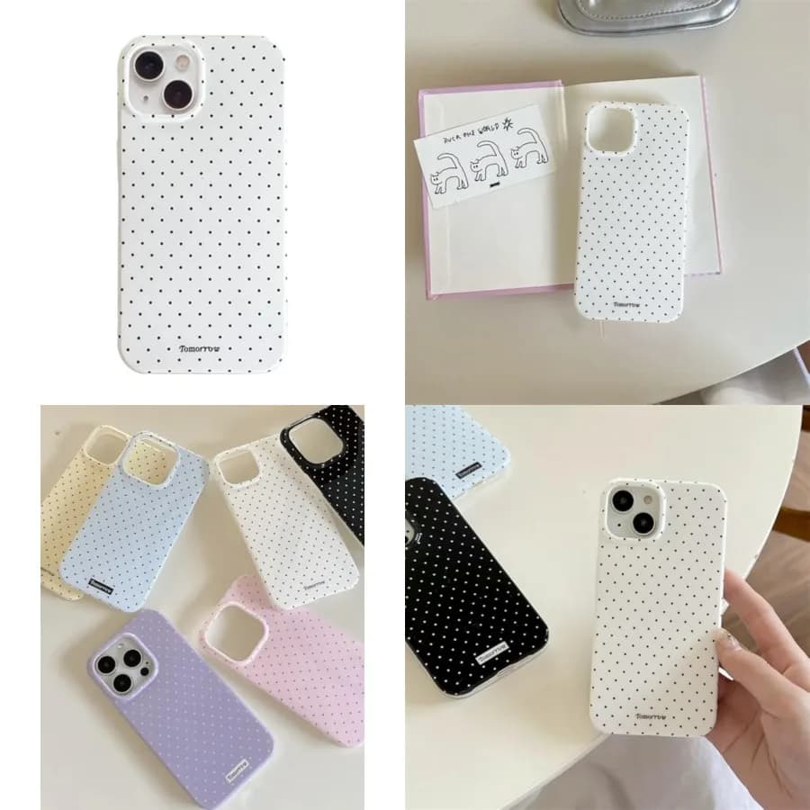 Compatible with iPhone 13/iPhone 14 Case with Cute Fashion Polka Dot Aesthetics Design Simple Case for Soft TPU Slim Protection