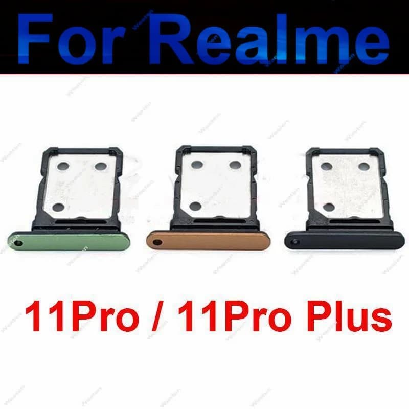 Vassoio porta SIM per Realme 11 Pro 11Pro Plus 5G, slot per scheda SIM, lettore di schede Micro SD, adattatore, ricambio.