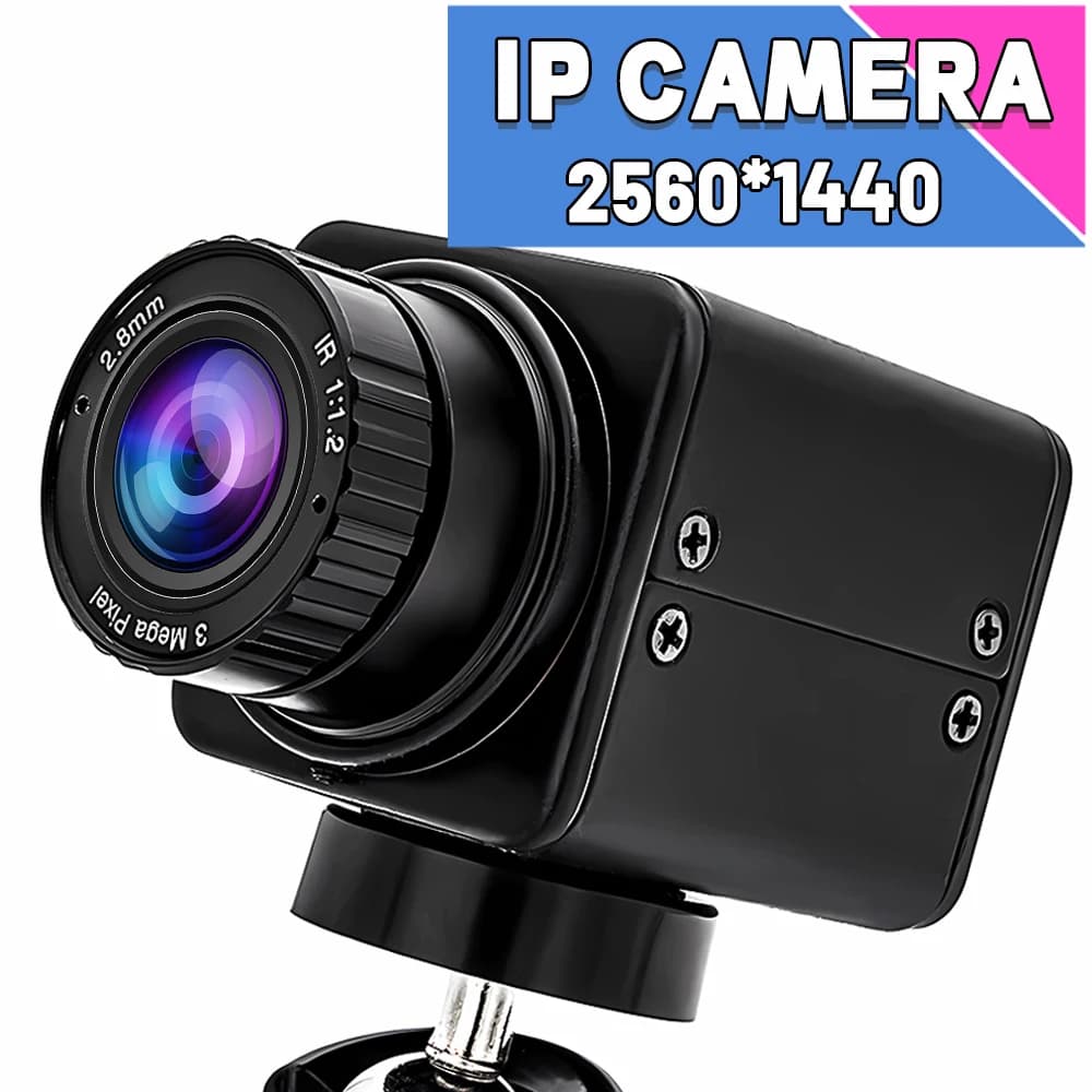 WGWK Mini telecamera IP 2/4MP DC12V 2.8mm 132 gradi H.265 HD Sicurezza Sorveglianza ad alta definizione Onvif P2P Sistema CCTV Webcam RJ45