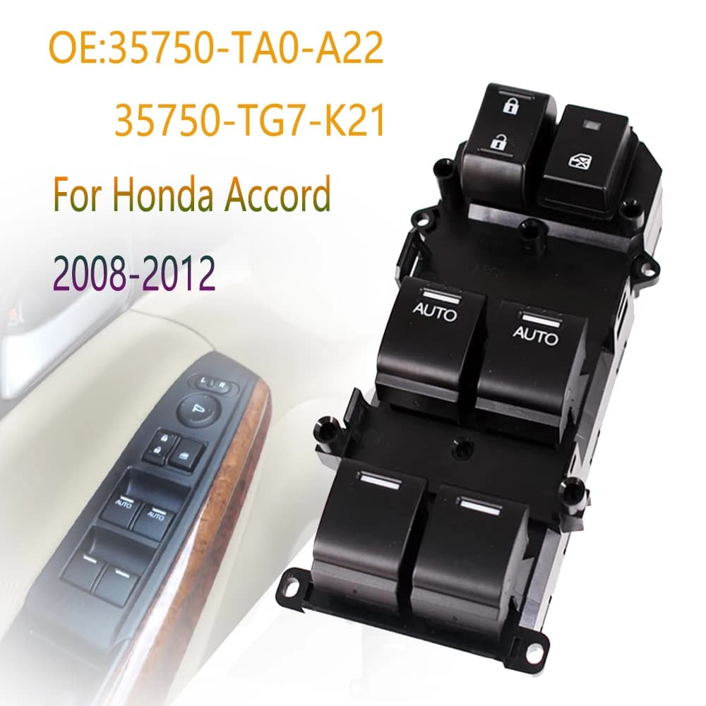 Accessori auto per Honda Accord 2008 2009 2010 2011 2012 Interruttore alzacristallo elettrico Pulsante di controllo sollevatore di vetro Ricambi auto