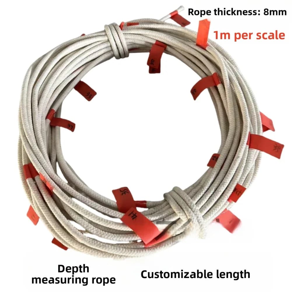 Marine Sounding Rope Cotton Depth Measurement Line With Scale Markings 20m 30m 50m 100m 220m For Ship Yacht Fishing Boat Parts