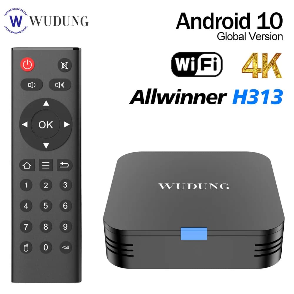 WUDUNG TX1 Mini Android 10 Allwinner H313 Smart TV Box 2.4G Wifi 4K HD Set Top Box Lettore multimediale 2GB 16GB PK TX2