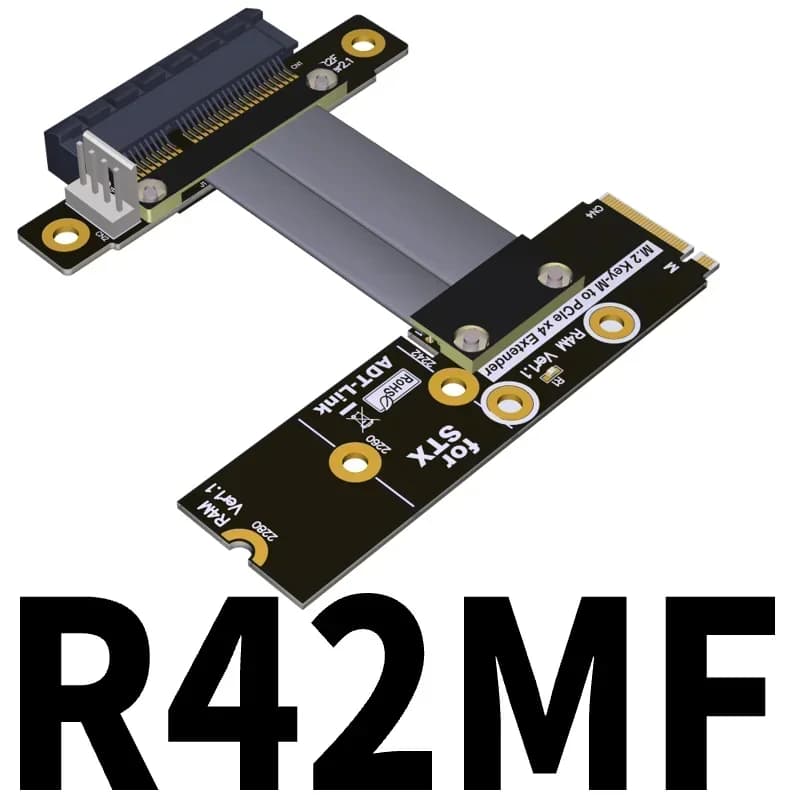 Cavo riser di estensione da M.2 NVMe a PCIe3.0 x4 per scheda video grafica GPU e schede di acquisizione su estensione M.2