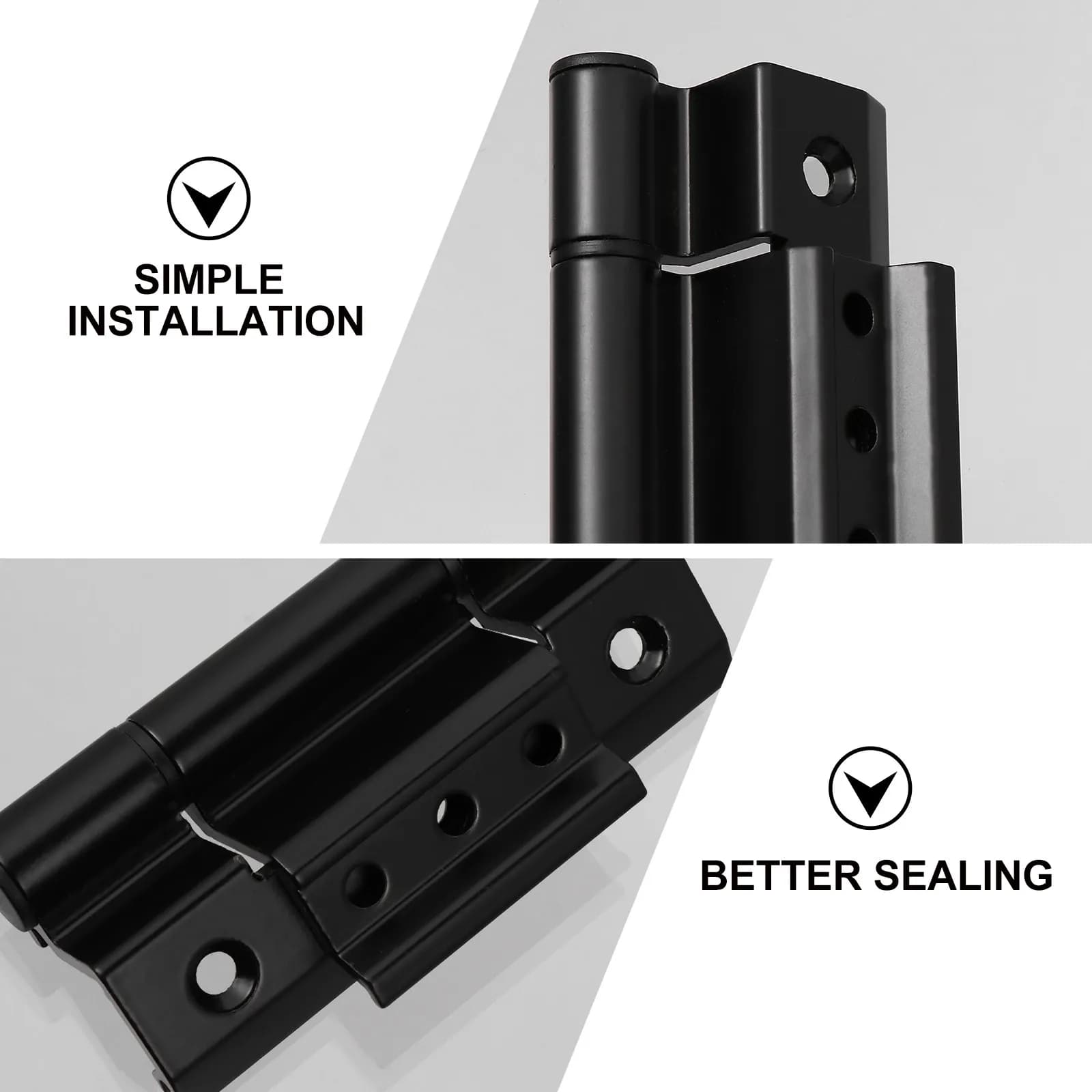 4 Pezzi Cerniere per Porte in Alluminio Resistenti, Stile a Ponte Rotturato per Finestre, Armadi, Guardaroba, Funzionamento Fluido