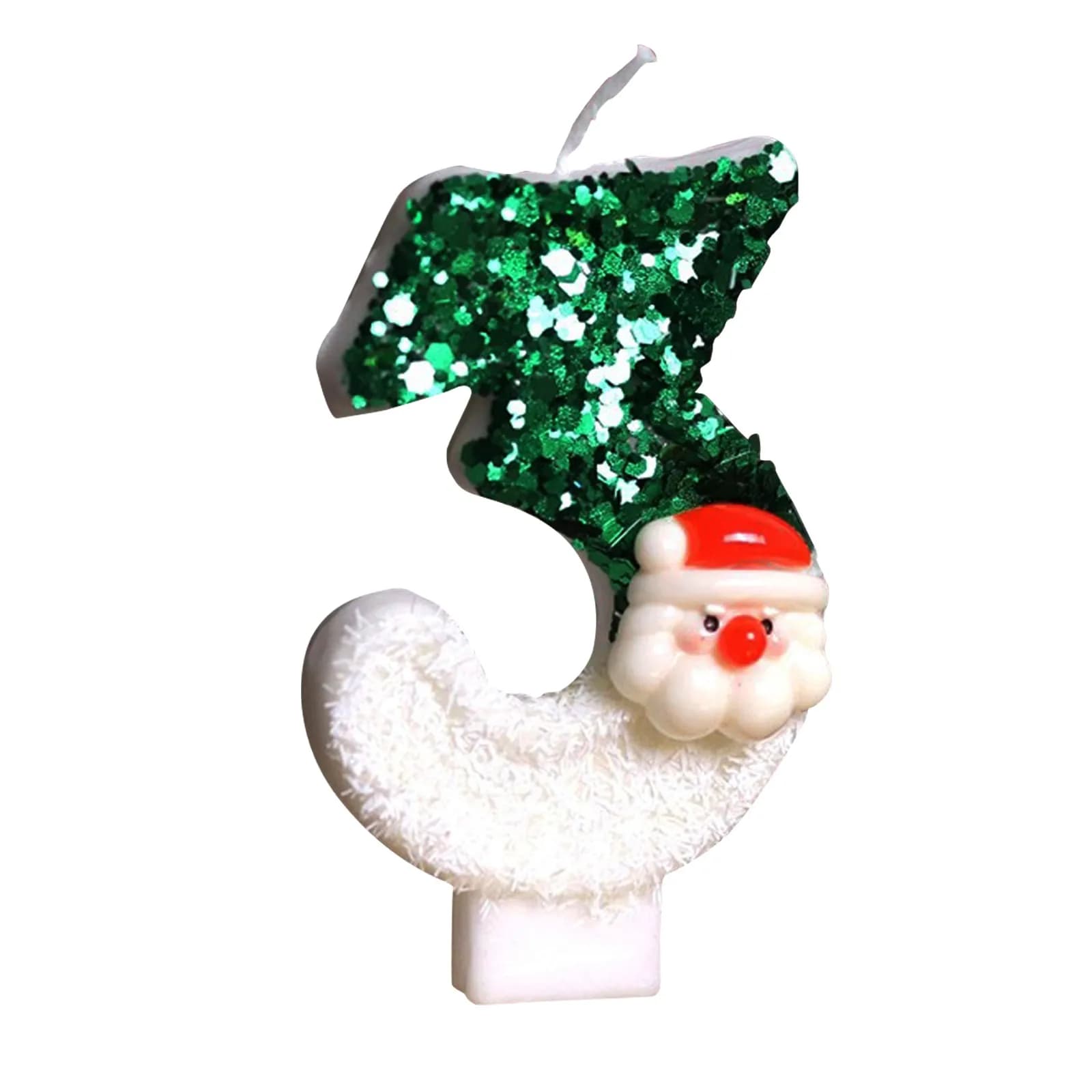0-9 christmas cake candle numbers christmas decoration for birthday party cupcake Topper cake decoration supplies 2024