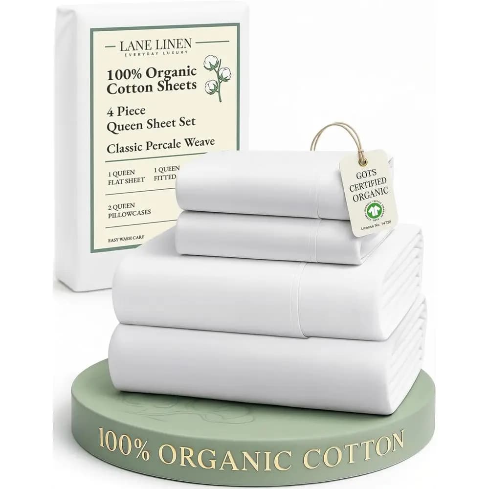100% ecological organic cotton Queen linen set, fully elasticated Somy sheets with deep corners 38 cm, low-profile sheets with natural refreshing effect