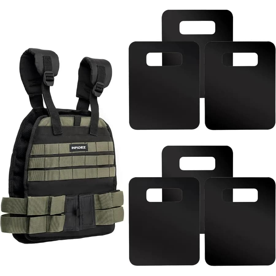Adjustable from 16-31 pounds, tactical jacket with weights included, weight for quick release force training,