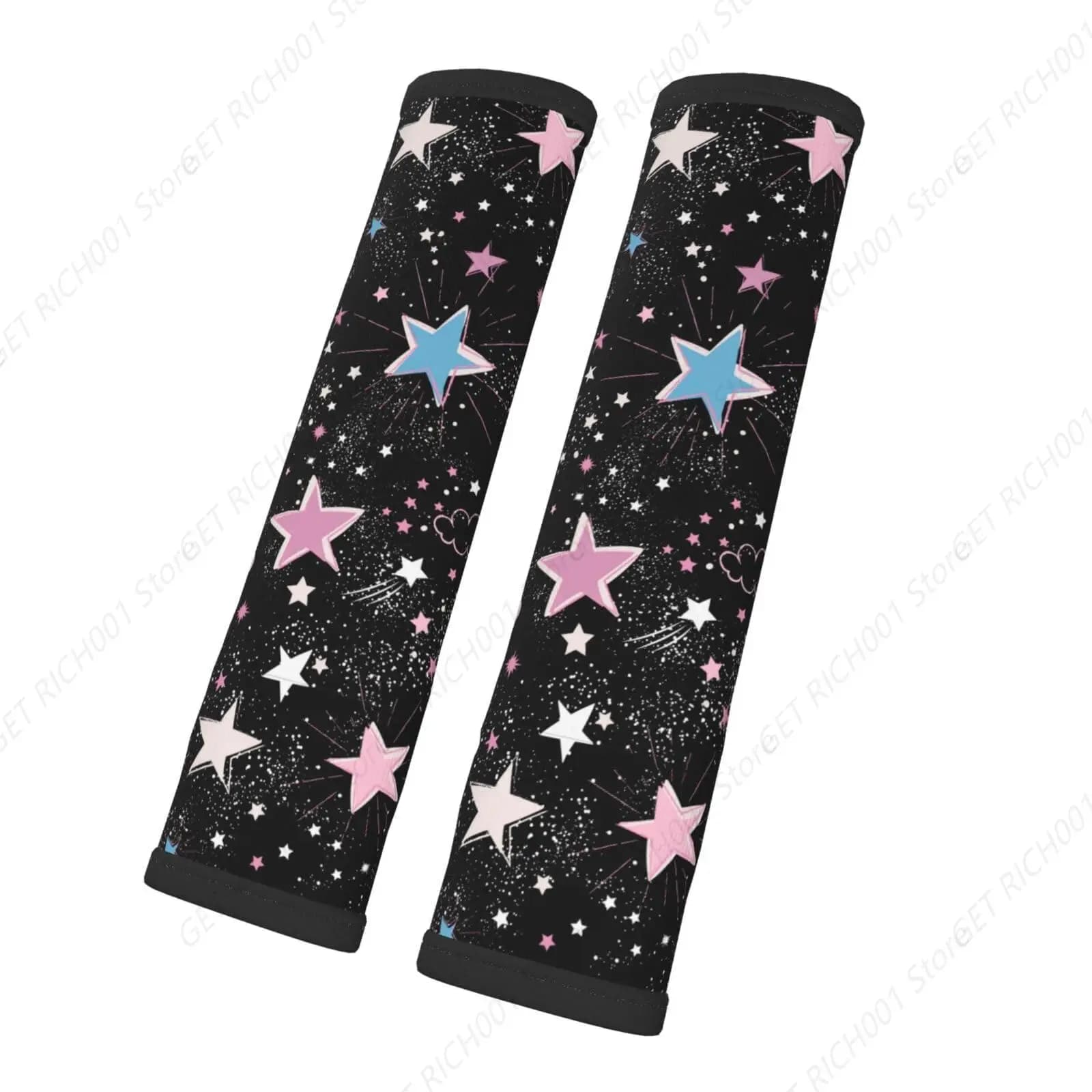 Space Galaxy Covers Safety Belt for Cars Shoulder Pads for Adults and Children, Soft and comfortable protection for universal safety belt