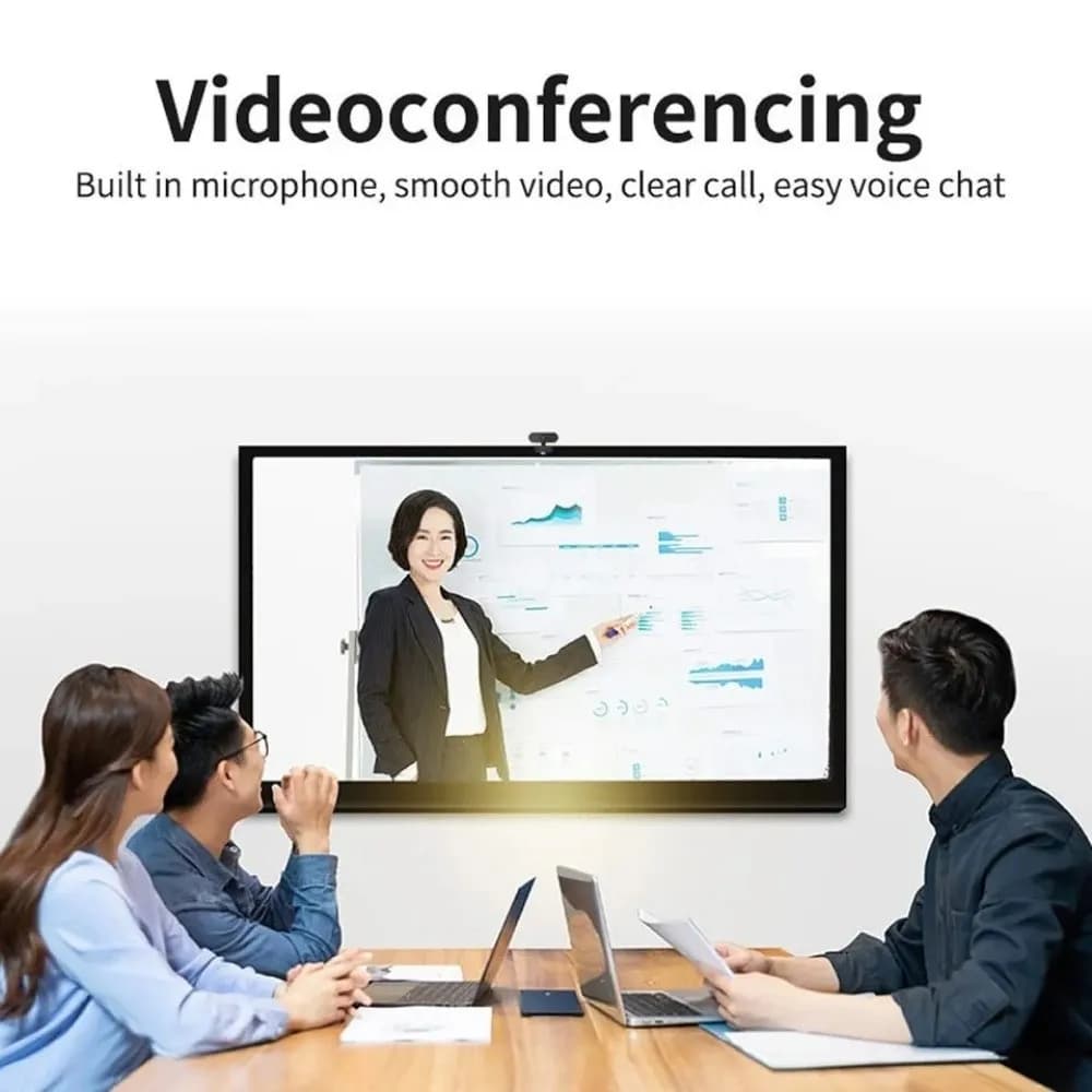 Nuova Webcam HD 1080P USB con Microfono, Telecamera per Computer Plug and Play, Mini Webcam per Computer per Lavoro e Streaming