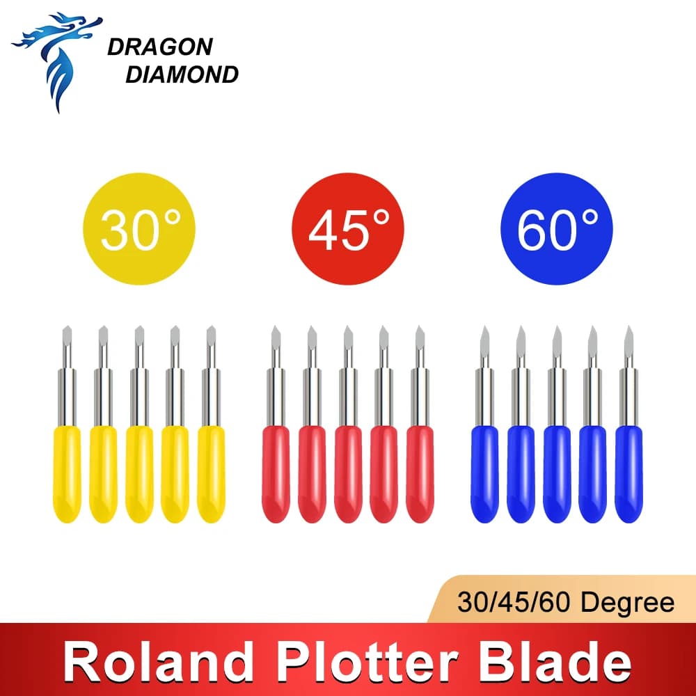 DRAGON DIAMOND Roland Plotter Lama da taglio 30/45/60 gradi Taglierina per vinile Pezzo di ricambio Fresa Strumenti per intaglio
