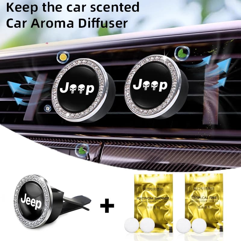 Air Output Aromatherapy Clip Auto Solid Perfume Deodorant For Jeep Wrangler Rubicon Renegade Compass Grand Cherokee Patriot jk