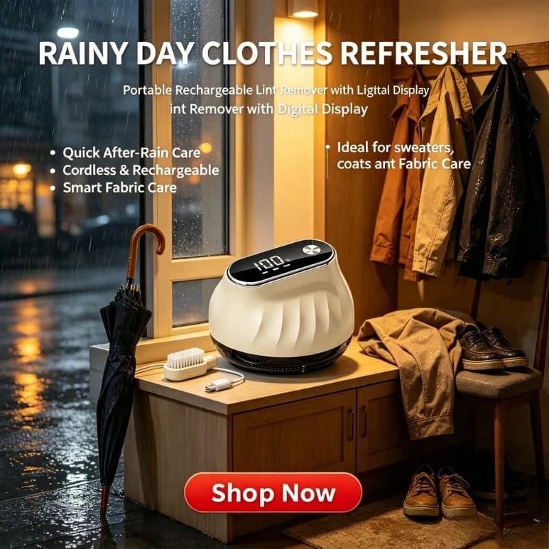Portable Rechargeable Electric Lint Remover for Clothes Digital Display Fuzz Shaver Sweater Defuzzer Smart Fabric Care