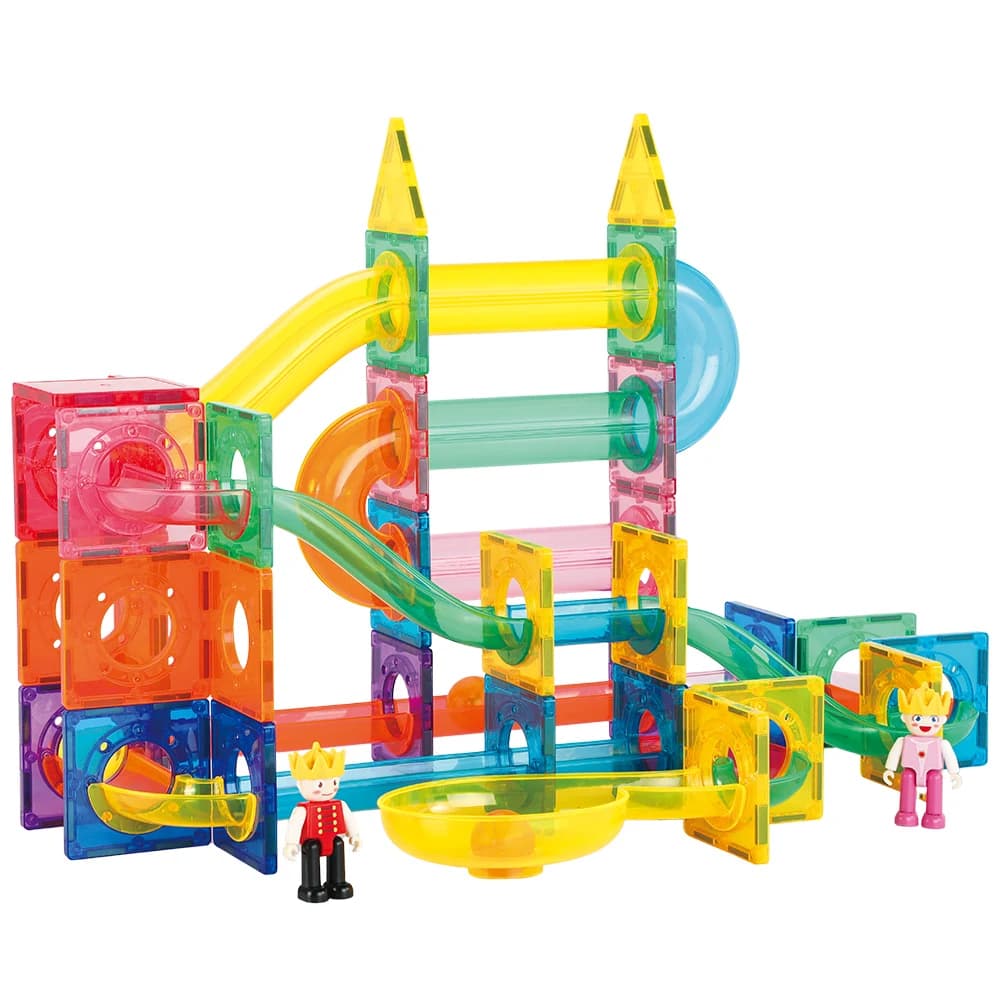 Giocattolo didattico per bambini 167 pezzi Set compatto per marmo Run Blocchi di costruzione Giocattoli educativi Piastrella magnetica per blocchi di costruzione