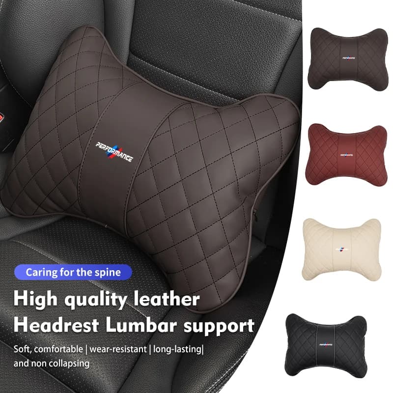 Car Headrest Lumbar Support Bone Shape Cushion Waist Pillow For BMW E91 E92 E93 E60 F10 F30 E39 E36 E87 X3 X5 E70 E46 E90