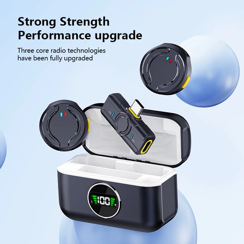 New FGCLSY magnetic wireless microphone with noise reduction, ideal for live streaming and video recording.