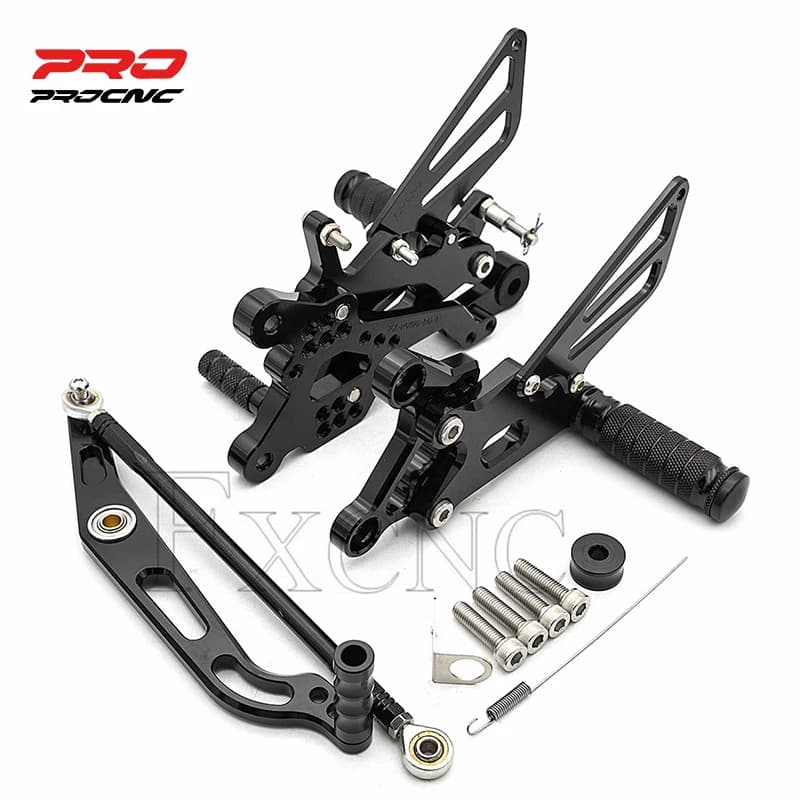 Per Yamaha YZF R6 R6S 2006-2023 Motorlcycle Rearset Pedana Pedale Set Posteriore Pedale Regolabile In Alluminio di CNC Moto poggiapiedi