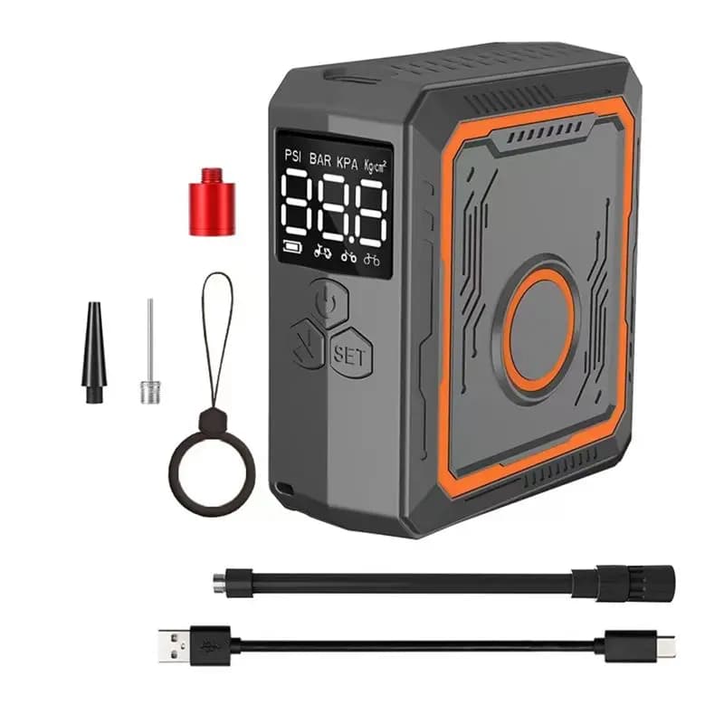 NEW HOT In Stock-Mini Electric Bike Air Pump 150PSI Powerful Air Compressor Pressure Display Motocycle Bike Tire Inflator