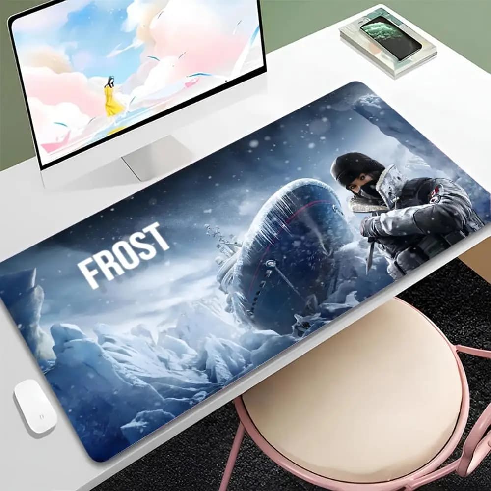 Tappetino per mouse Rainbow Six Siege, tappetino per mouse da gioco di grandi dimensioni, tappetino per tastiera del computer ispessito LockEdge