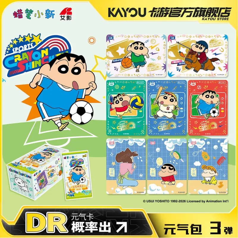 Genuine Kayou Crayon Shin-Chan Vitality Pack Anime Trading Flash Card Rare Collectible Card Hobby Toy Holiday Birthday Gift