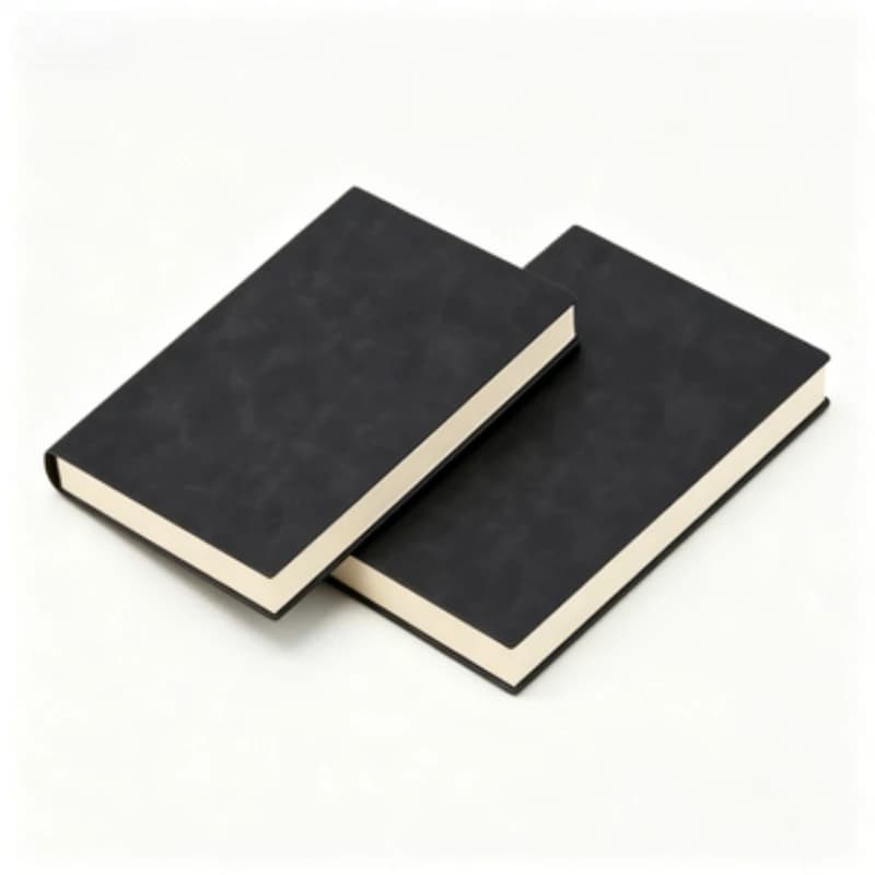 A5 Leather Book, Skin Feeling, Fashion Notebook, Study Notebook, Business Office Notebook, and Journal Notes，2-Piece Set