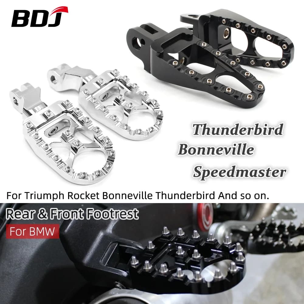 BDJ Bonneville T100 T900 Moto Anteriore Piede Peg Pedana Poggiapiedi Per Triumph Trunxon 1200 Scrambler 2001- 2015 Stile Off-road