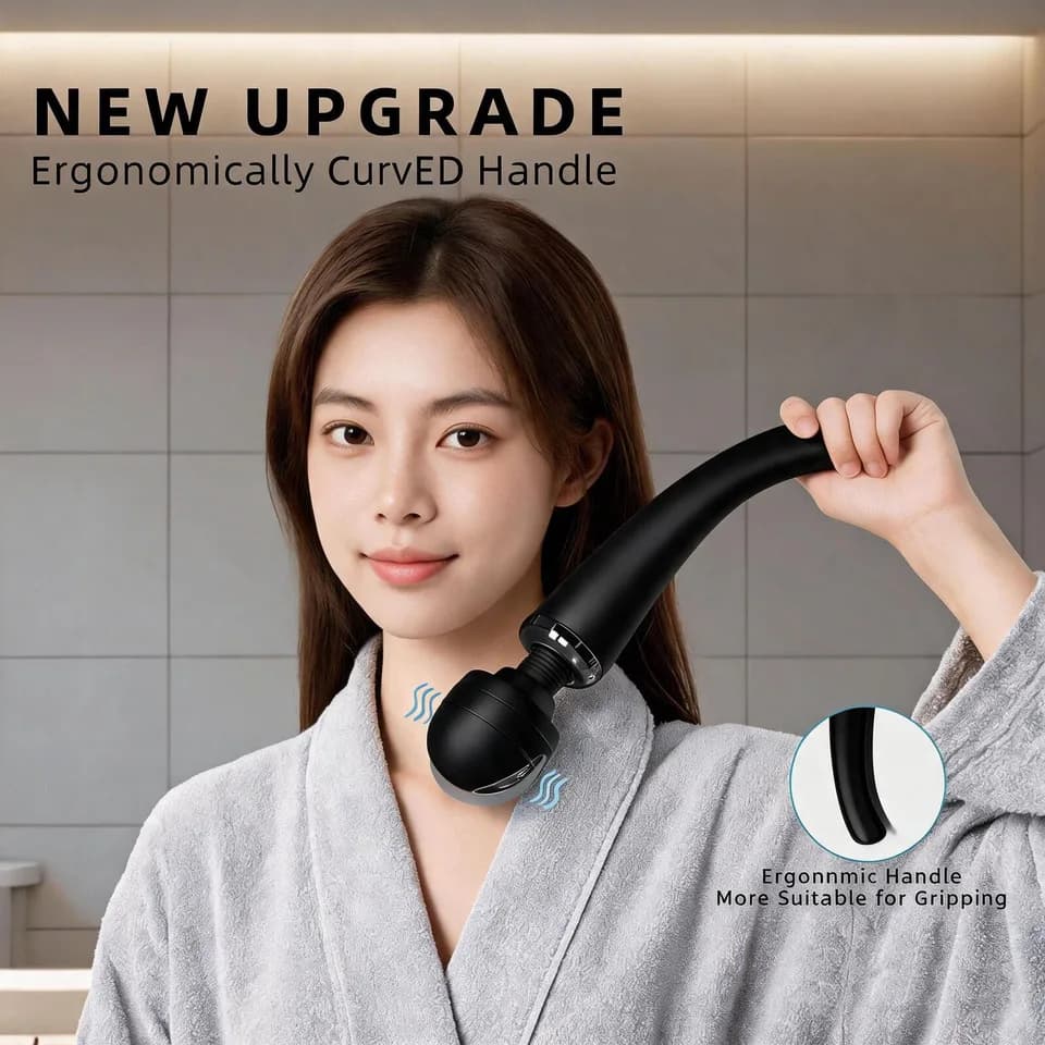 Curved EMS Electric Shock Massage Massage Body Neck Back Muscle Relax Vibrating Deep Tissue Relax Fascia Gun