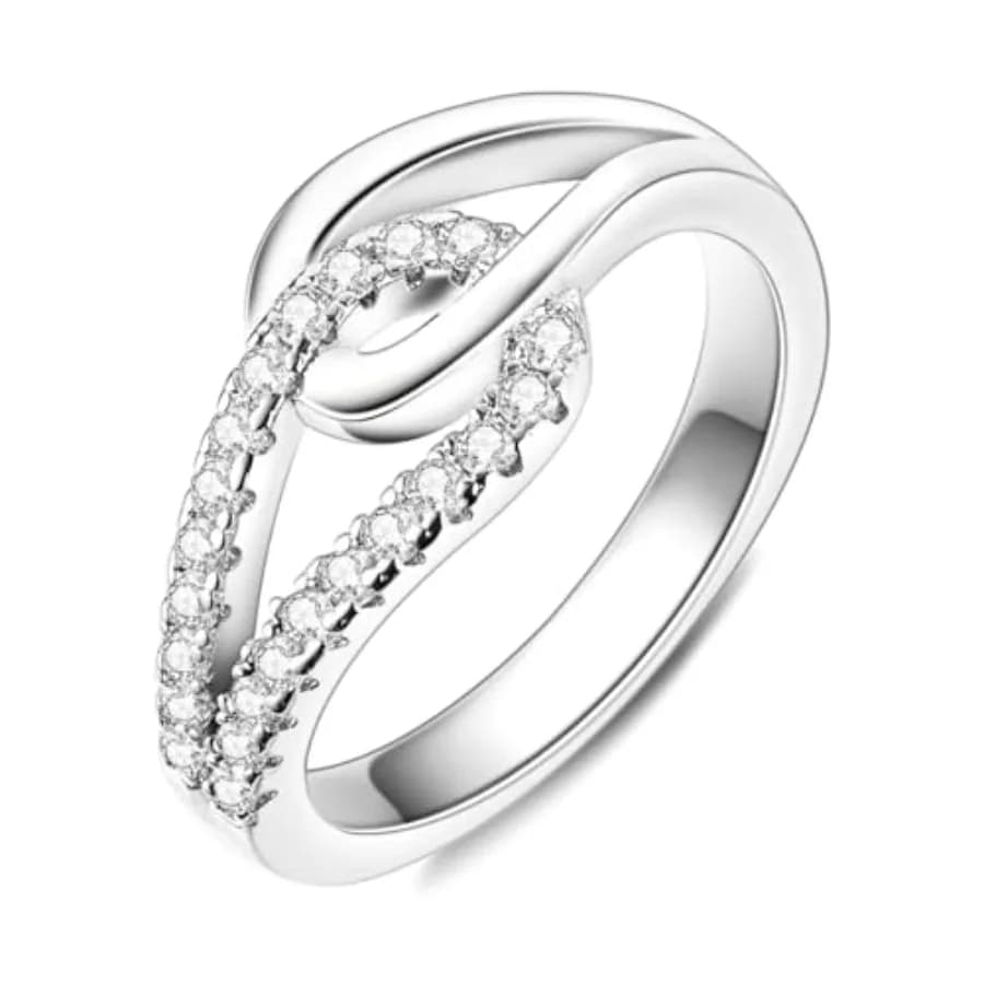Anelli Impilabili con Nodo Celtico in Argento Sterling 925 Hapour, Anello Infinito Semplice, Gioielli Trendy da Donna, Regalo per Lei, Varie Misure