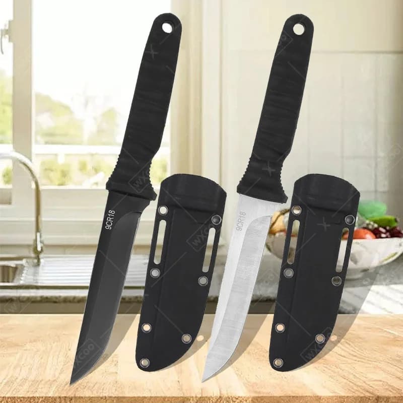 Coltello da Frutta WXCOO, Coltelli da Cucina, per Sbucciare Frutta, Tagliare Verdure, Mannaia per Carne, Coltello da Disosso in Acciaio Inossidabile per Manzo e Agnello
