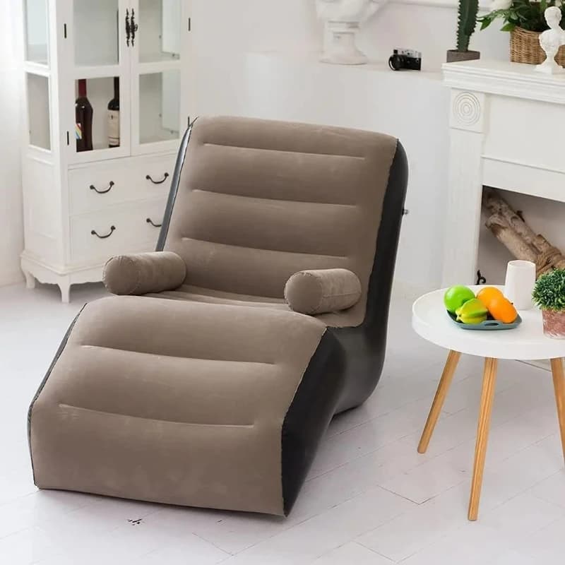 Divano Pieghevole Gonfiabile, Poltrona Lounge Rinforzata e Resistente, Sdraio Compatta per Gaming e Relax, Letto Gonfiabile per Riposo