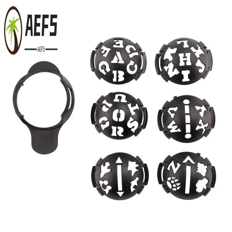 AEF5-Marcatore per palline da golf, pennarelli per linee colorate, kit di strumenti per l'allineamento della marcatura di palline da golf in plastica a tripla traccia
