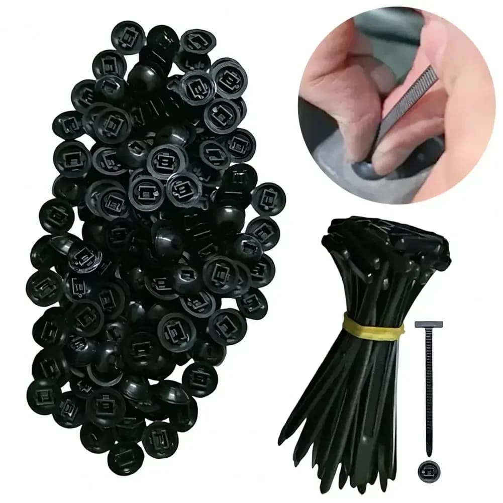 NUOVE fascette per cavi Fibbia per fascette in nylon resistente con design a bottone per riparazione auto Strumento di supporto per fascette autobloccanti