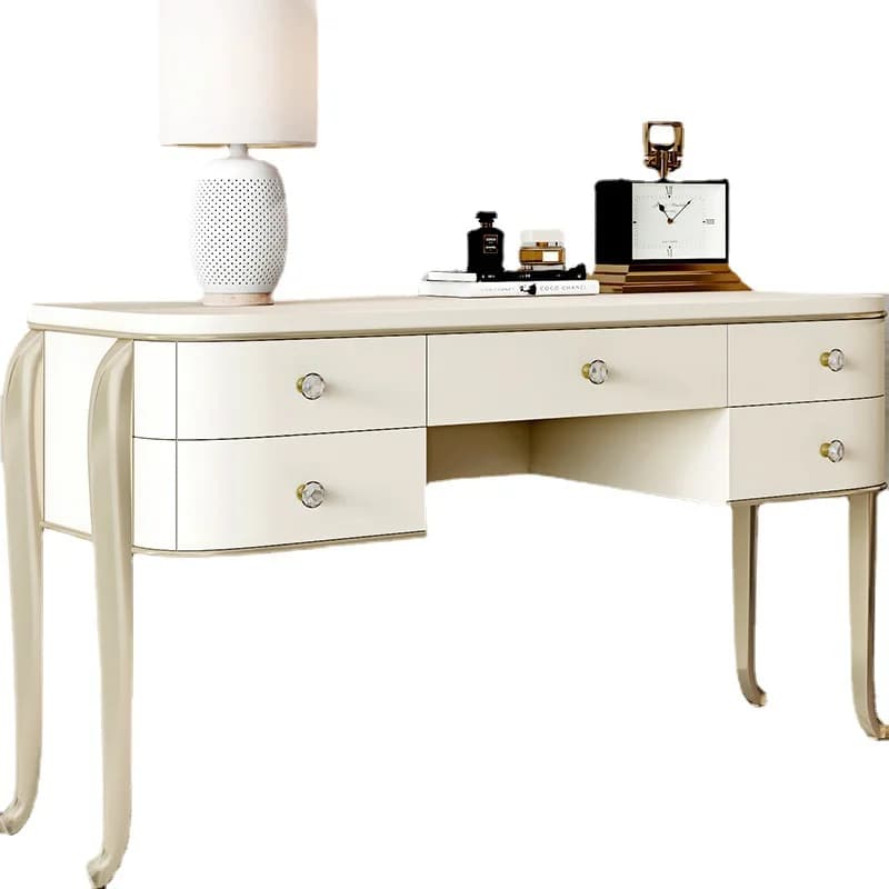 American all solid wood desk light luxury modern Internet furniture set combination high-end French desk calligraphy table