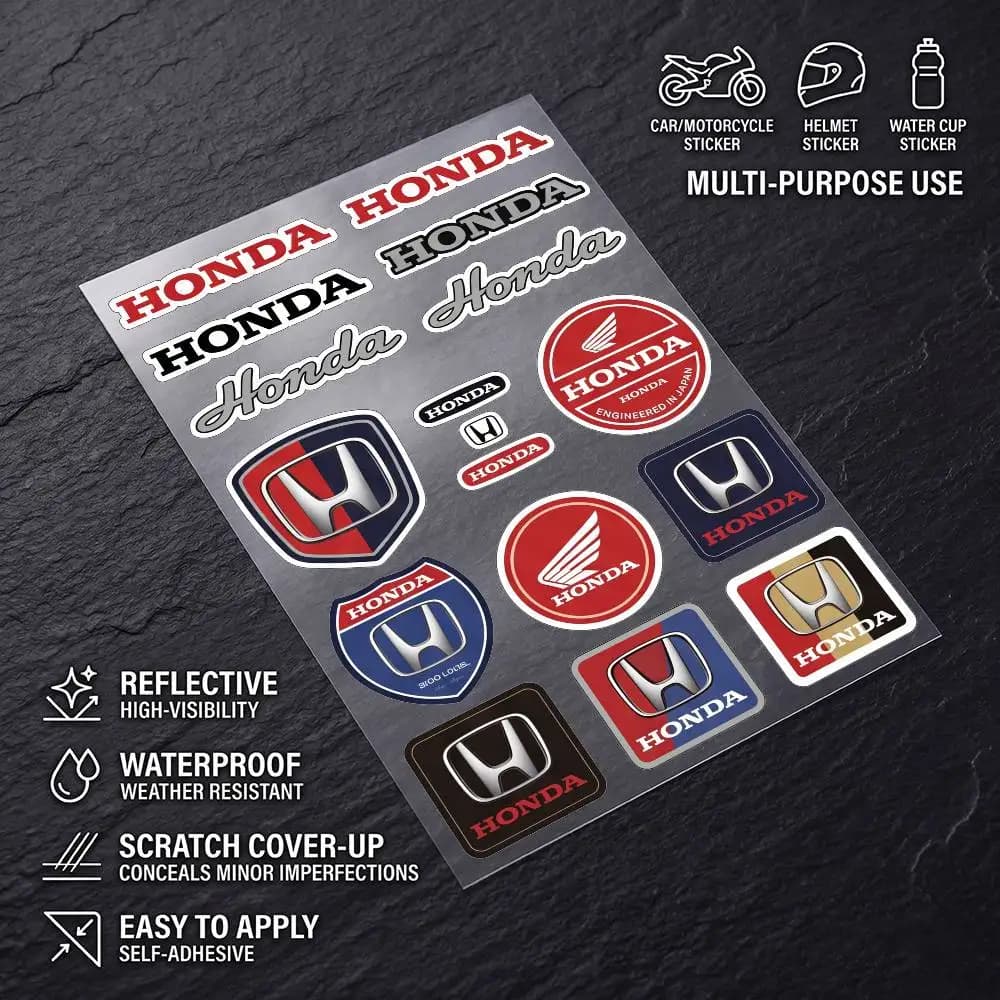 Adesivi Riflettenti Impermeabili di Sicurezza per HONDA HRC, Universali per Casco da Moto, Tazza, Frigorifero