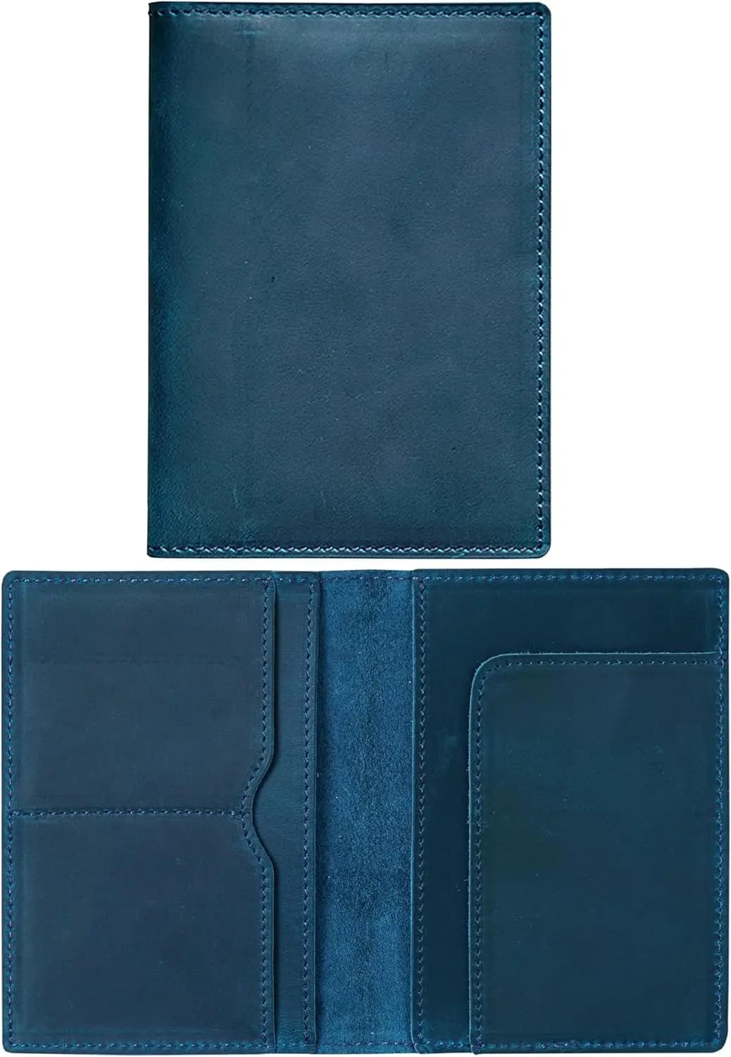 Porta Passaporto in Vera Pelle con Scomparti per Carte, Design Elegante Fatto a Mano per Facile Accesso, Portafoglio da Viaggio