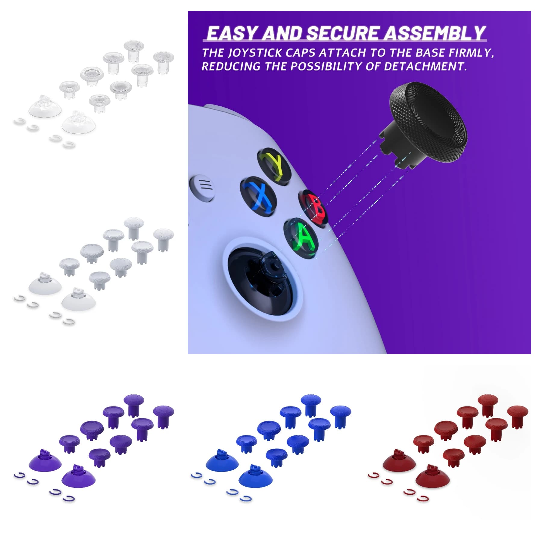 eXtremeRate ThumbsGear V3 Thumbsticks intercambiabili per controller Xbox Core, per Xbox One S/X/Elite, per Nintendo Switch Pro
