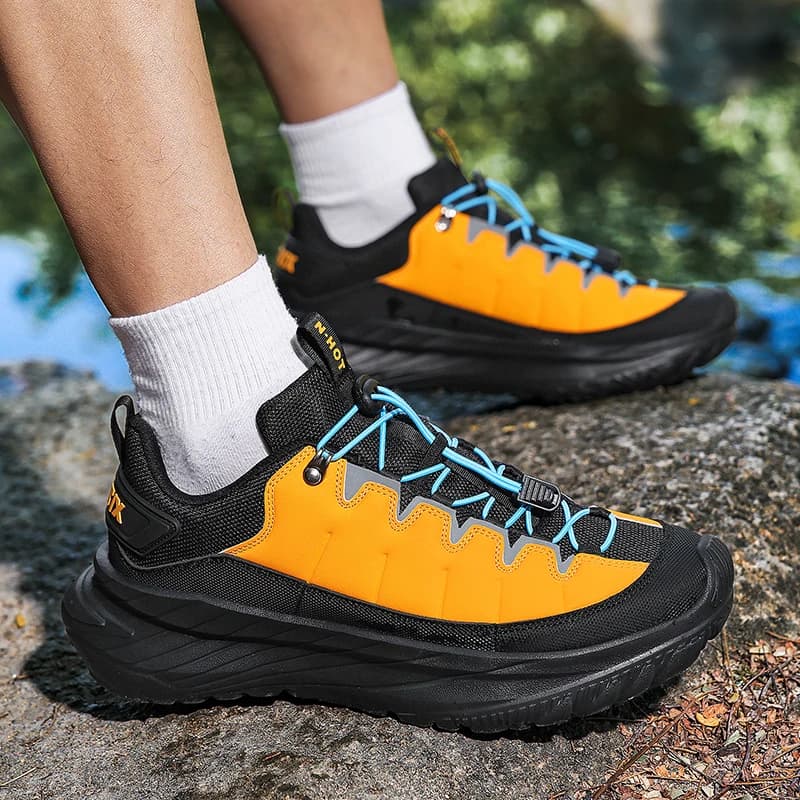 Scarpe da Trekking Impermeabili in Gomma per Escursionismo e Campeggio, Sneakers Antiscivolo da Montagna per Uomo e Donna