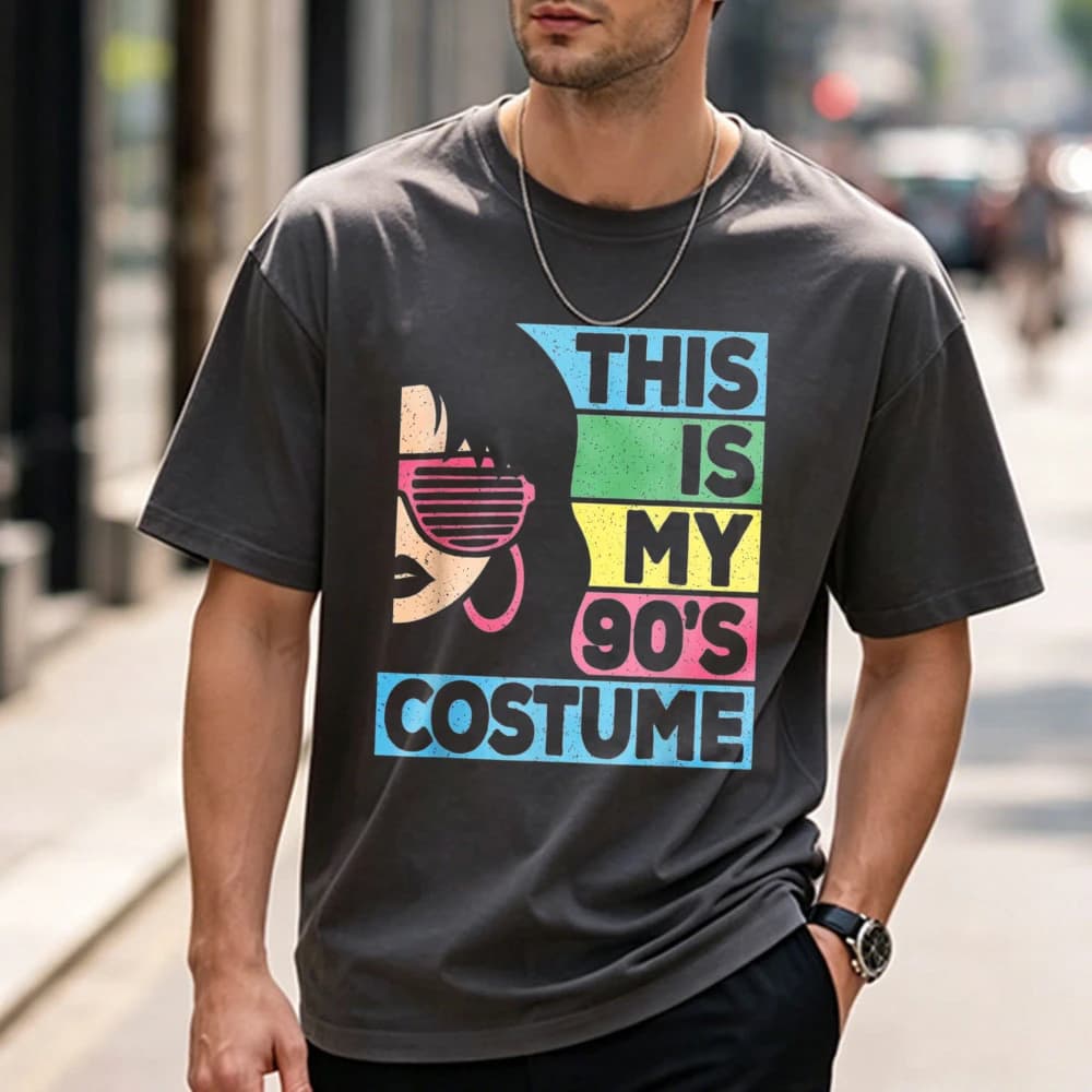 This Is My 90's Costume Women 1990s 90s Outfit Disco Party T-Shirt Funny Outdoors High Quality Cotton Short-sleev Breathable Tss