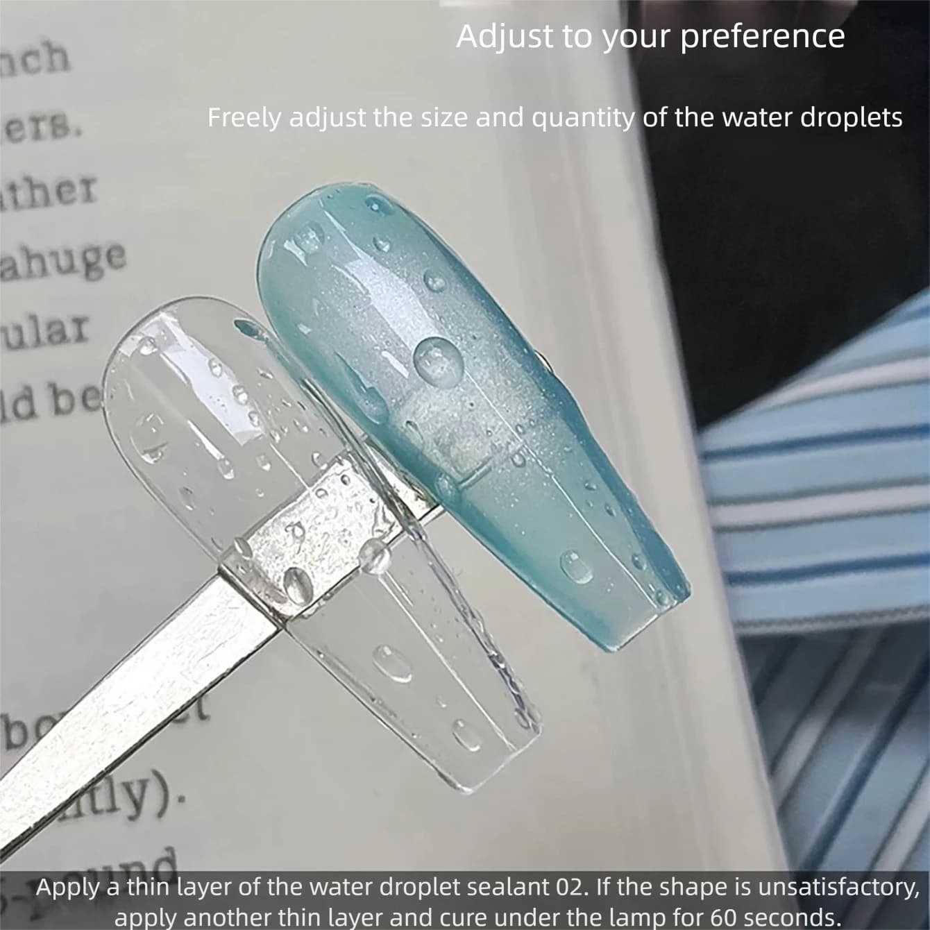 MIANEL 2026 Bestseller Estivo Top Coat Modellante a Goccia, Gel Unghie Funzionale con Cristalli Trasparenti, Effetto Goccia d'Acqua Popolare