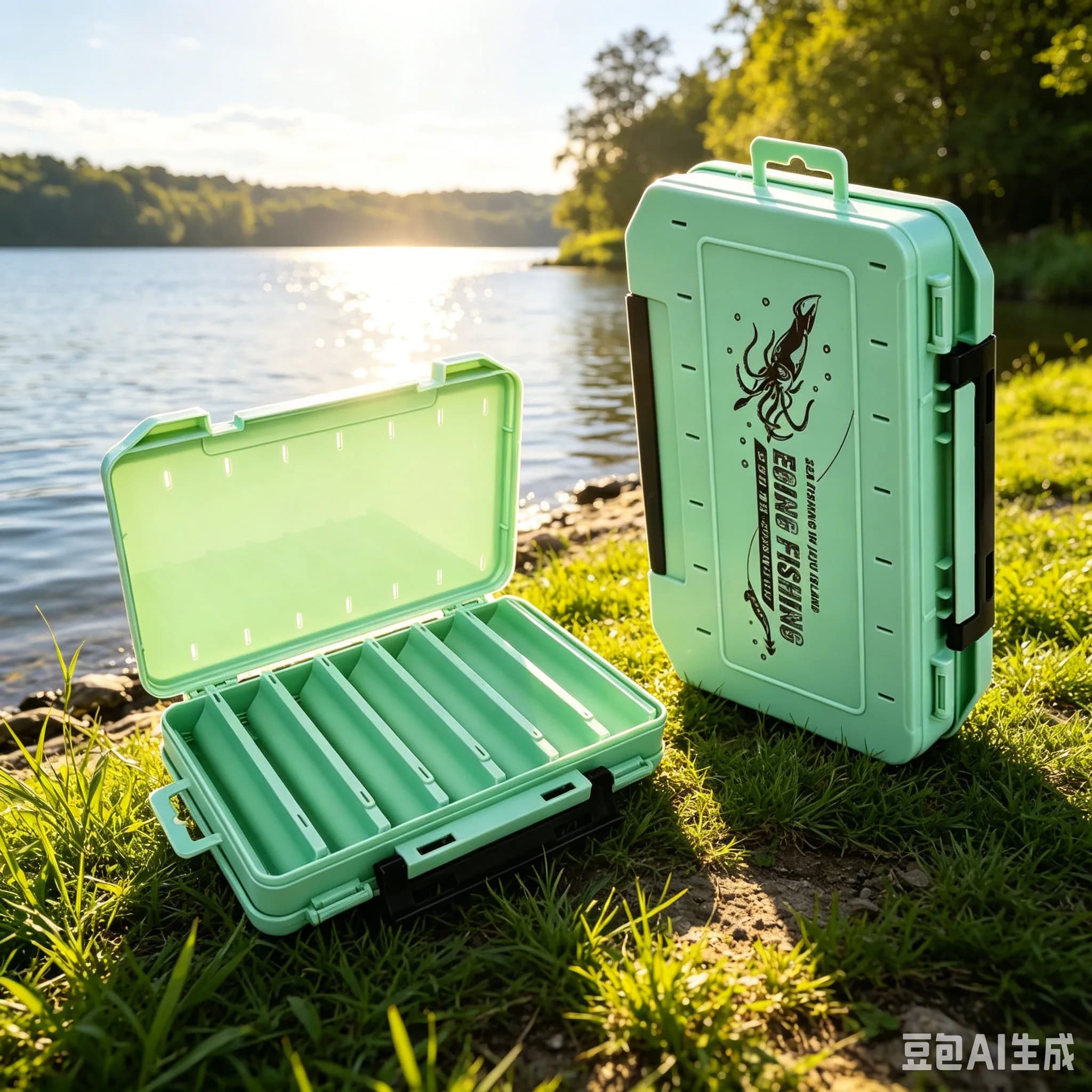 Squid Fishing Lure Box Double-Sided Squid Jig Container Waterproof Multi-functional Eging Tackles Case 26-05W Fishing Accessory