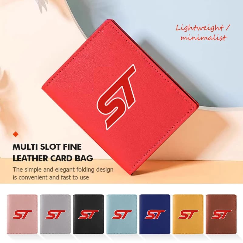 Women Men Passport Holder Bag Wallet Leather Documents Card Bag For Ford Escape Expedition Taurus Ecosport C-MAX Galaxy ST