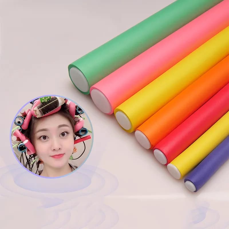 10 pcs/Lot Grilling Rods without Heat Without Heat Soft Sponge Soft Flexible Curls for Hair Roller Foam Bendy Twist Curls Tool Tools for Hair styling DIY