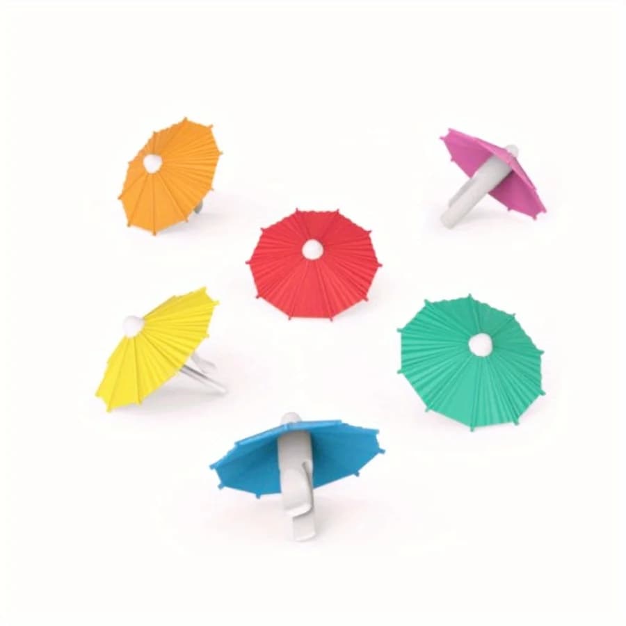 1 set of pens for wine glass with casual creative umbrella, label for cup difference for recognition red wine glass type silicone umbrella