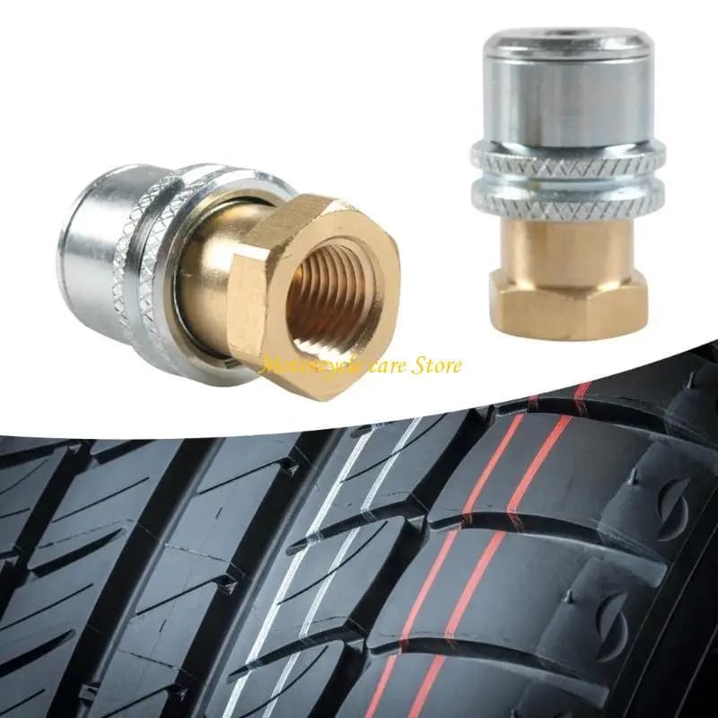 U75F Auto Pneumatici Mandrino Pompa Gonfiaggio Valvole Adattatore del Connettore Auto In Metallo 1/4 Pneumatico Valvole