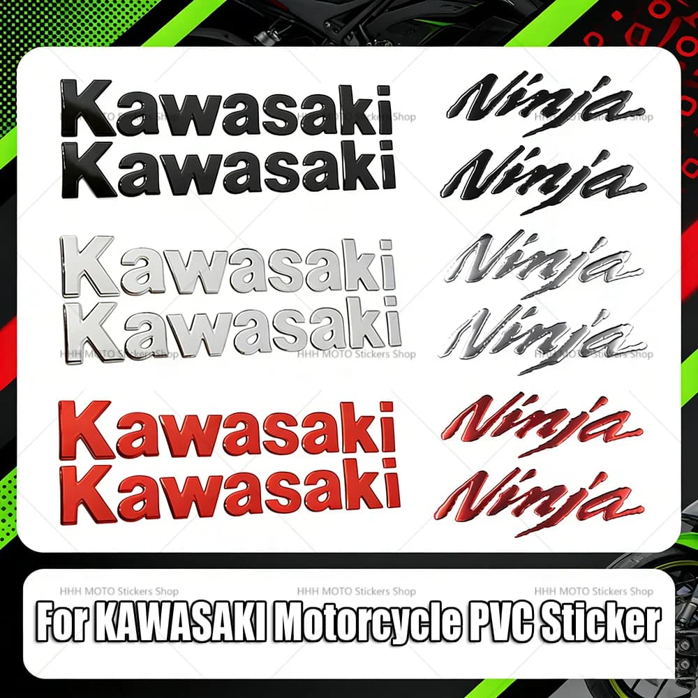 Adesivi 3D per Moto, Emblemi e Decalcomanie per Ruote, Serbatoio e Casco per Kawasaki Ninja ZX10R ZX14R ZX6R ZX7R ZX9R
