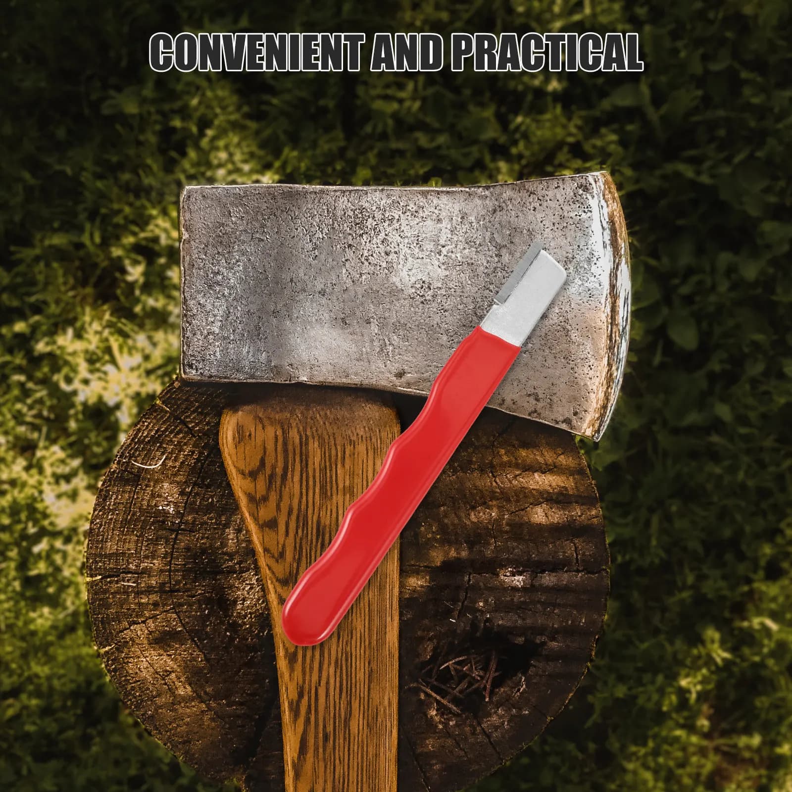 Affilacoltelli Portatile a Diamante per Asce, Cesoie, Forbici, Rasoi, Attrezzi da Giardino - Pietra Affilatrice Manuale Rapida